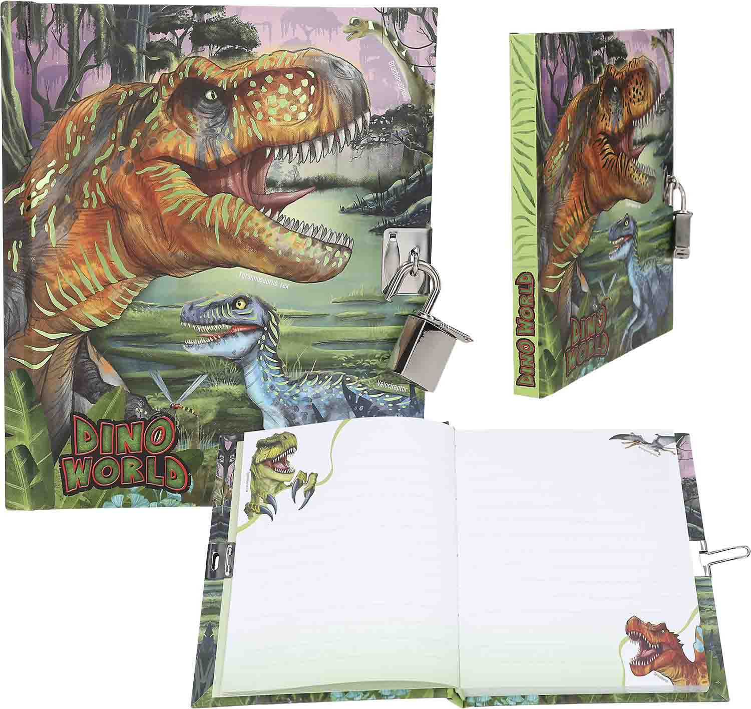 Dino World Dagbog m/h&aelig;nge