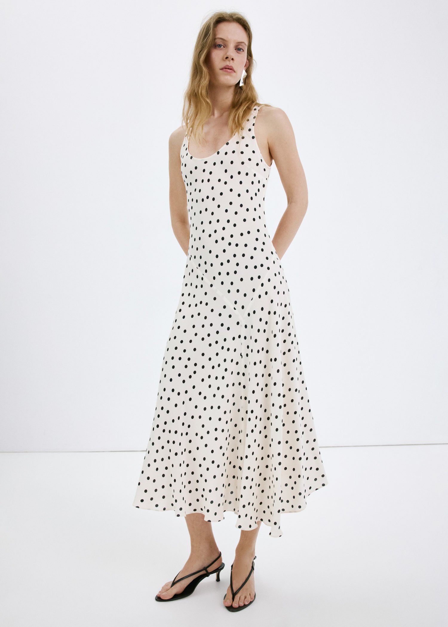 Polka dot midi dress