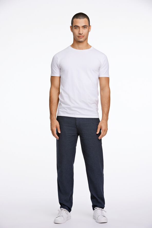 Linen blend herringbone pants