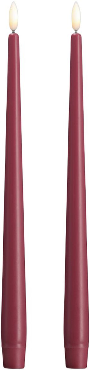 Moods & More - LED taper candle, Silk, Slim, Vintage rose, 2