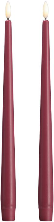 Moods & More - LED taper candle, Silk, Slim, Vintage rose, 2