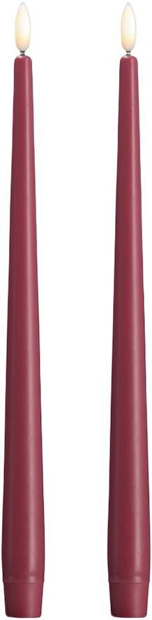 Moods & More - LED taper candle, Silk, Slim, Vintage rose, 2