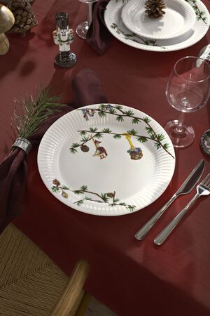 Hammersh&oslash;i Christmas Tallerken g&aring;s &Oslash;27 cm hvid m. deko