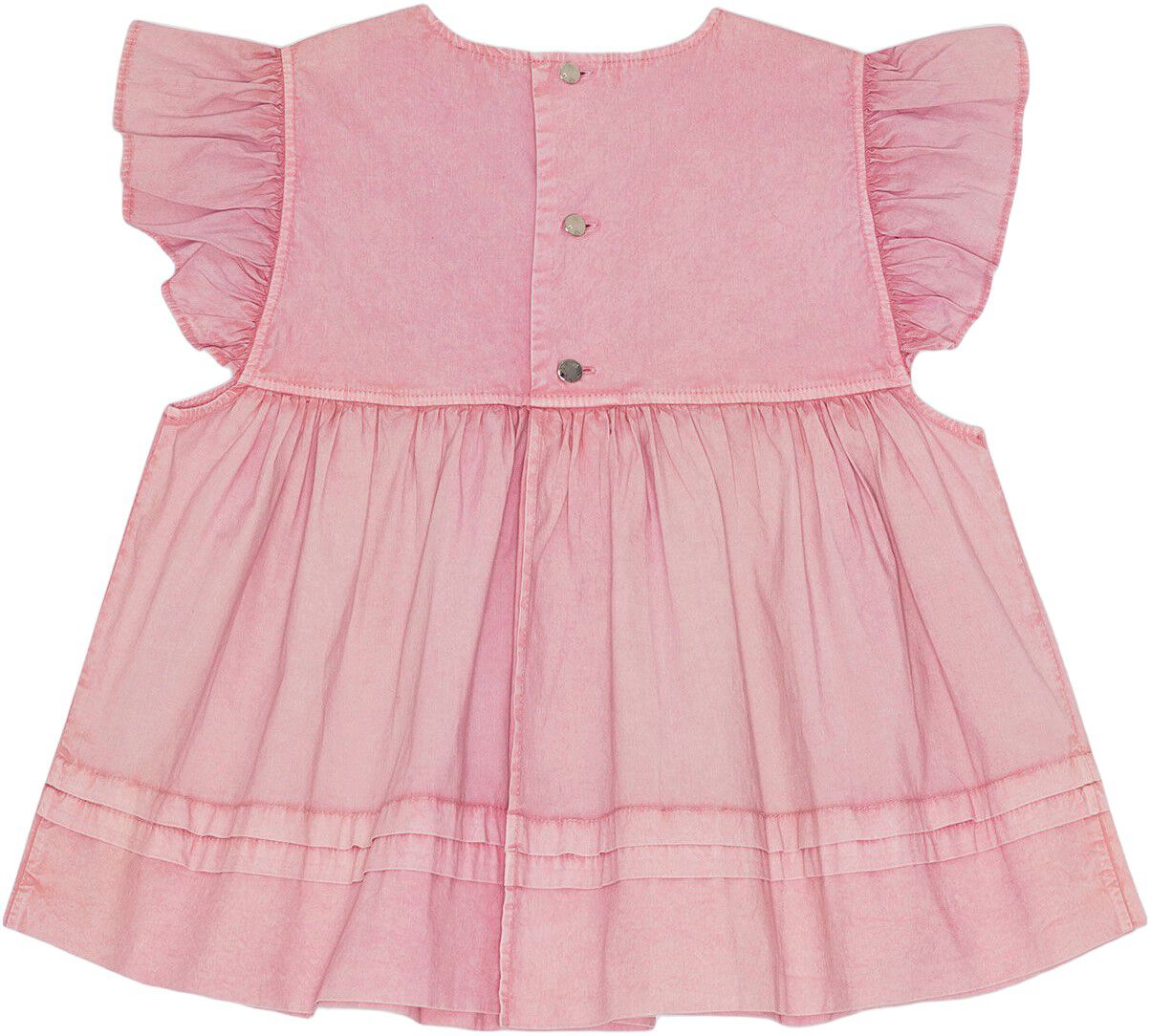 Washed Stretch Cotton Frill Sleeve