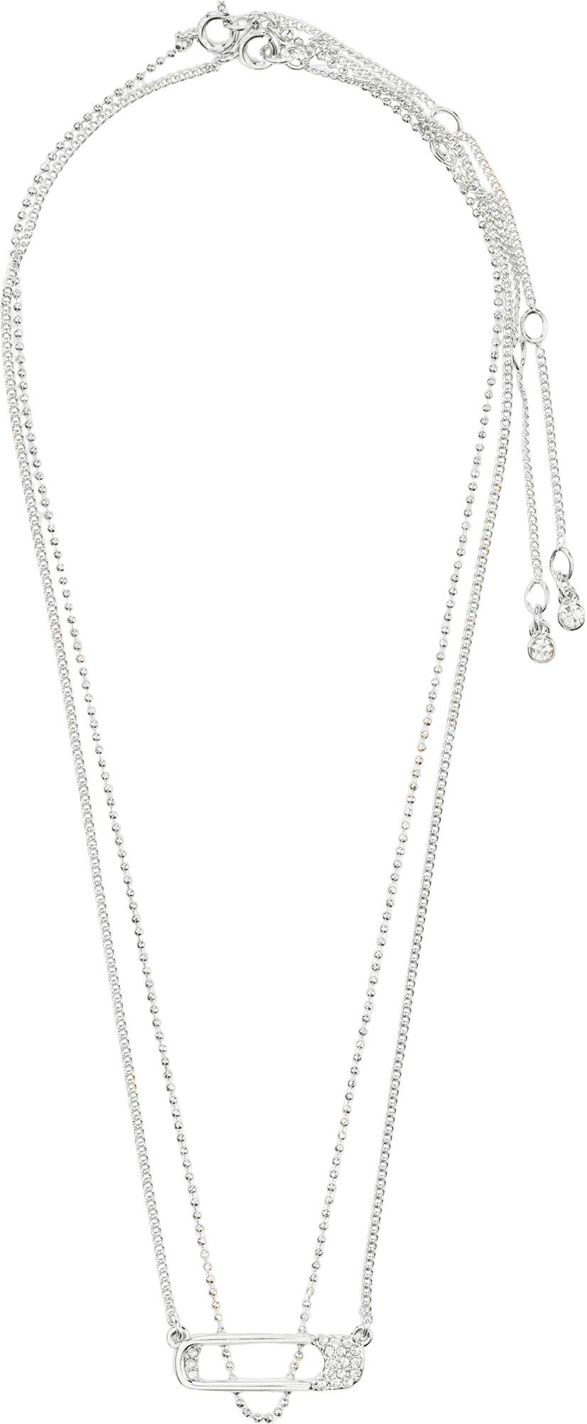 INSTANT necklace, 2-in-1 set, silver-plated