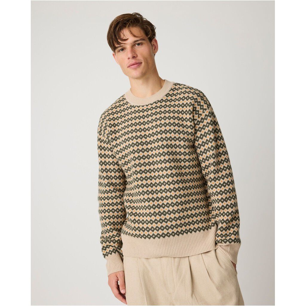 Lambswool jacquard sweater