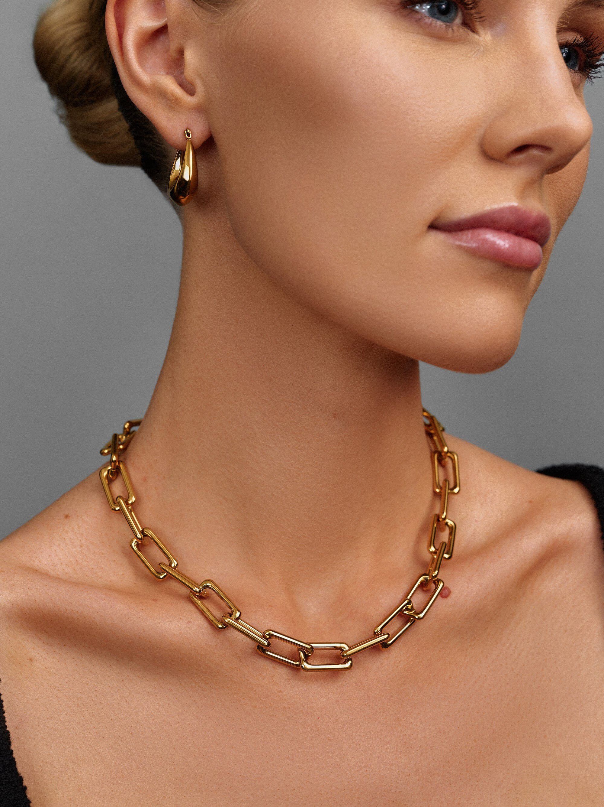 Women's Gold Paperclip Chain