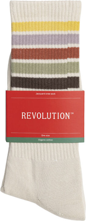 Jaquard Crew Sock in organic cotton