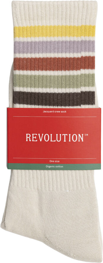 Jaquard Crew Sock in organic cotton