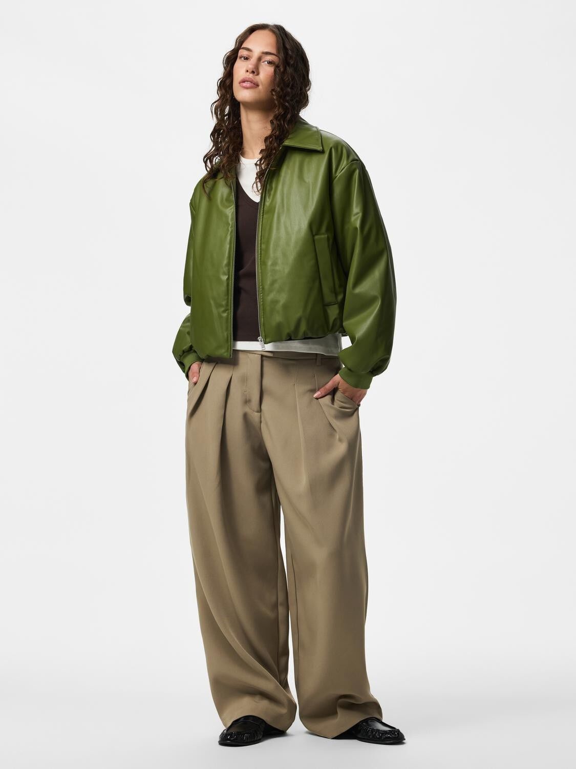 Pclara Padded Coated Bomber Jacket Wb Bc