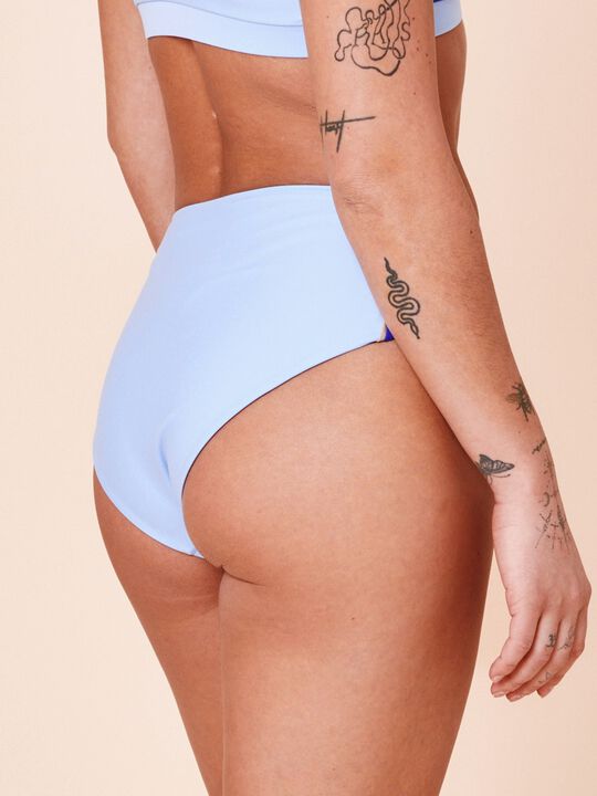 Ubud Colorblock high-waisted bikini bottom - Army/Sand