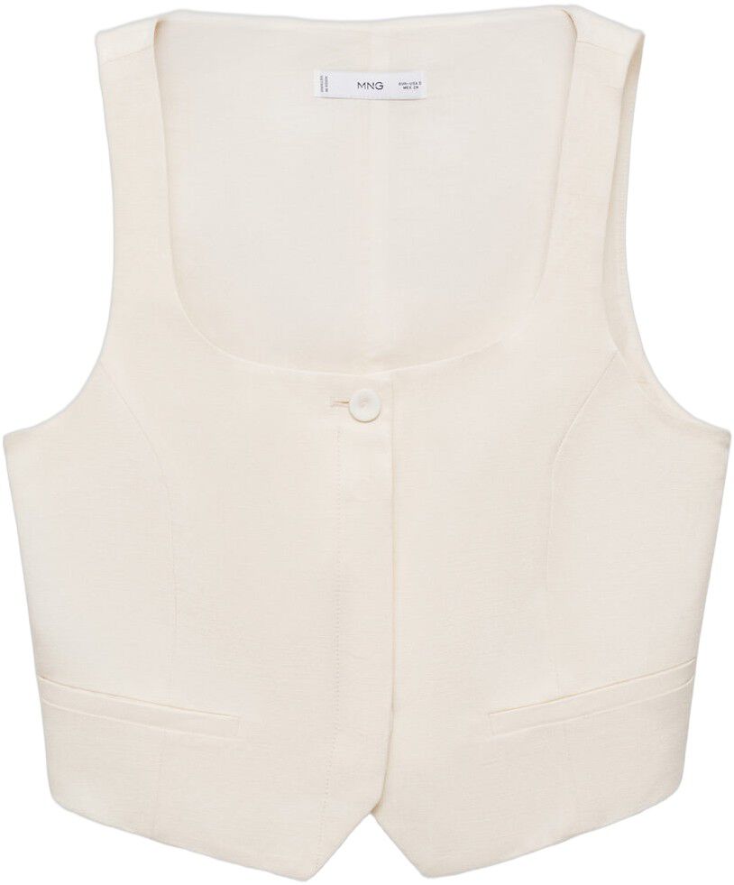 Linen-blend suit waistcoat