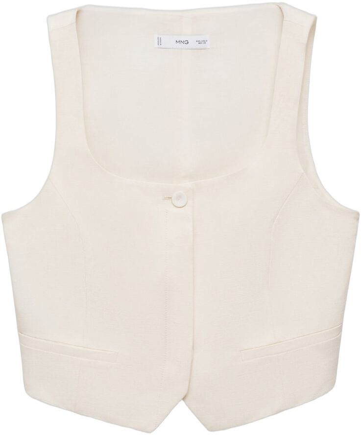 Linen-blend suit waistcoat