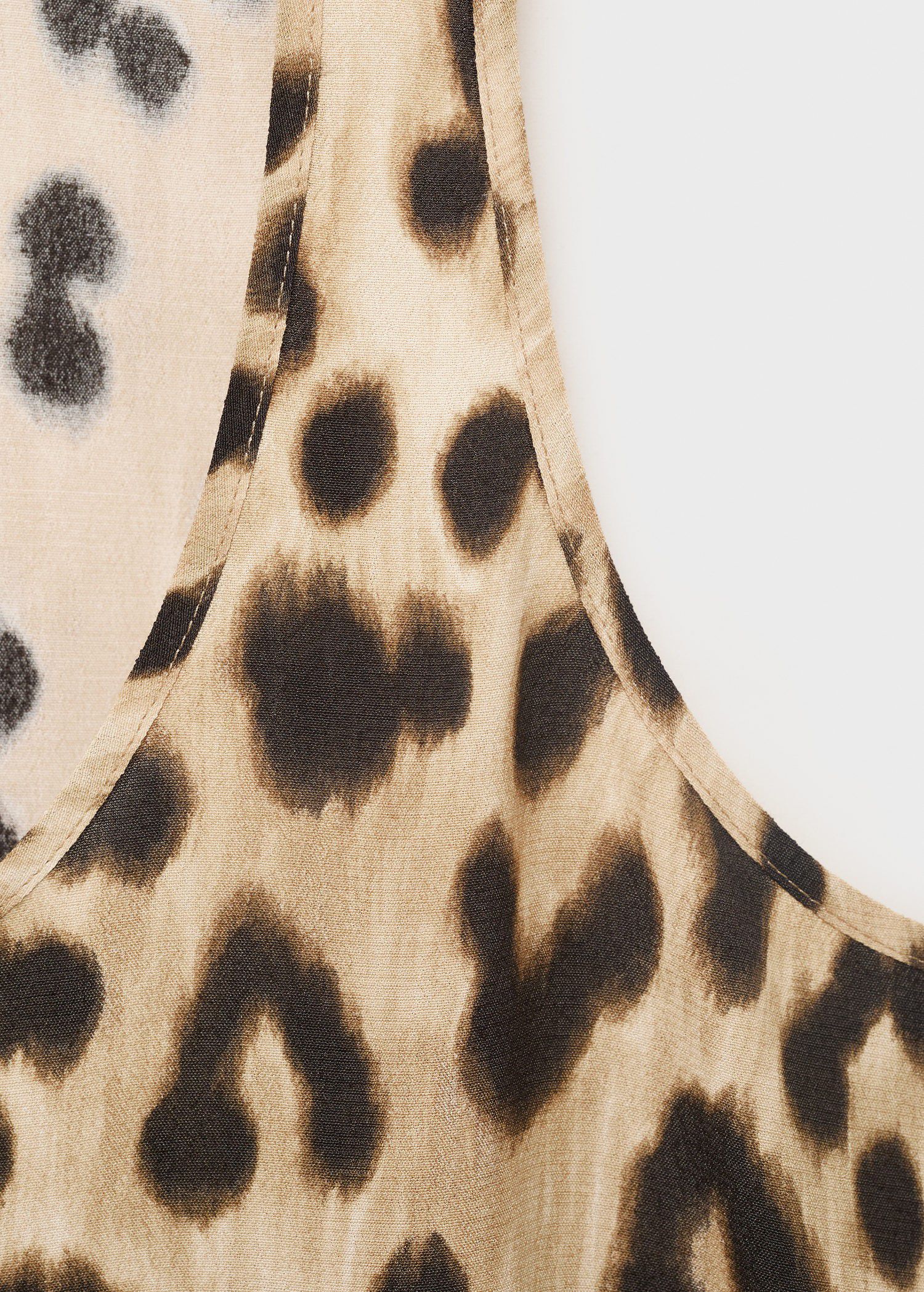 Animal print fluid top