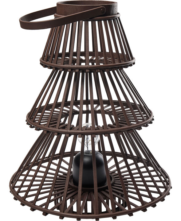 LED LANTERN/BROWN, Lantern 40x52 CM