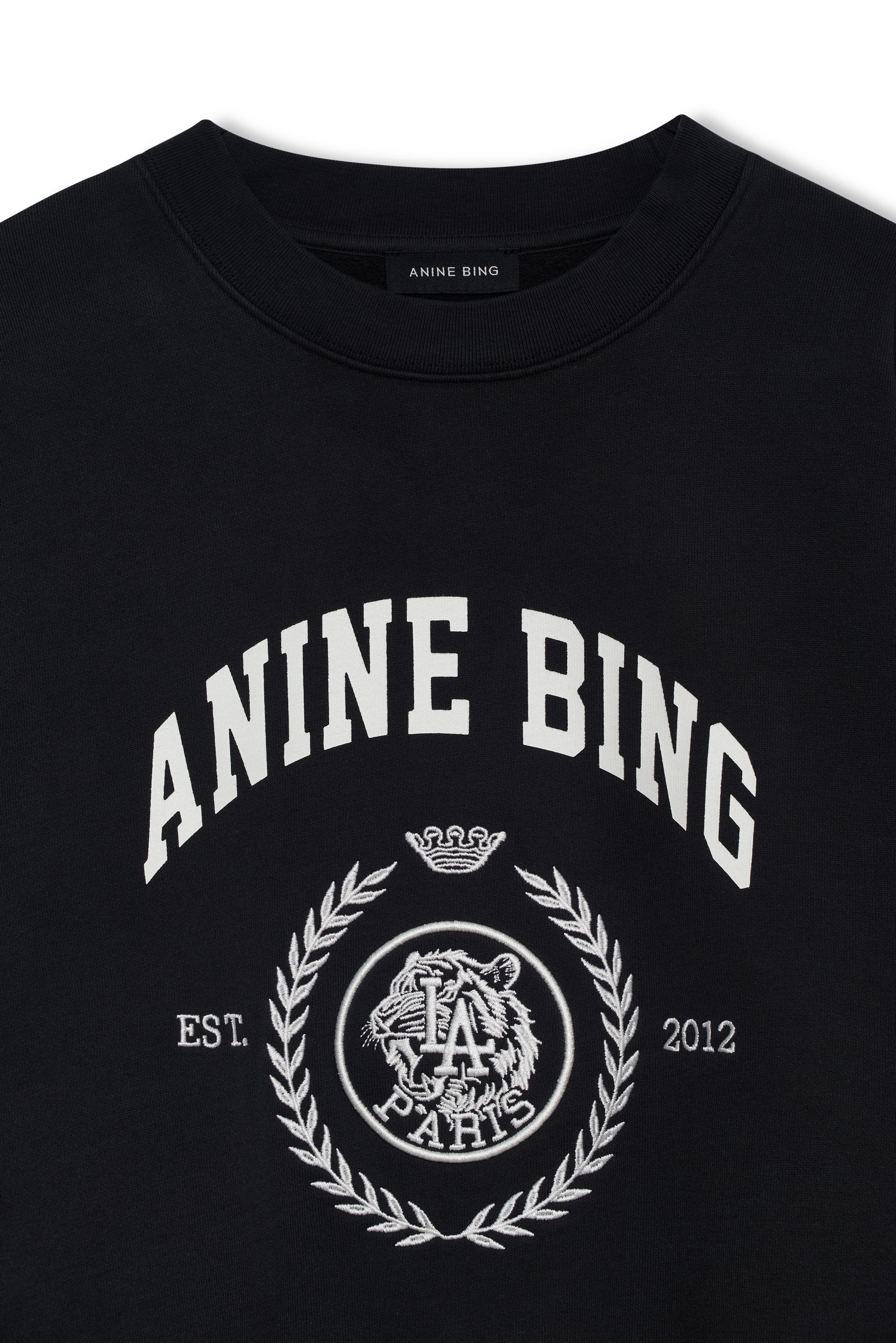 MILES SWEATSHIRT COLLEGIATE - VINTAGE BLACK
