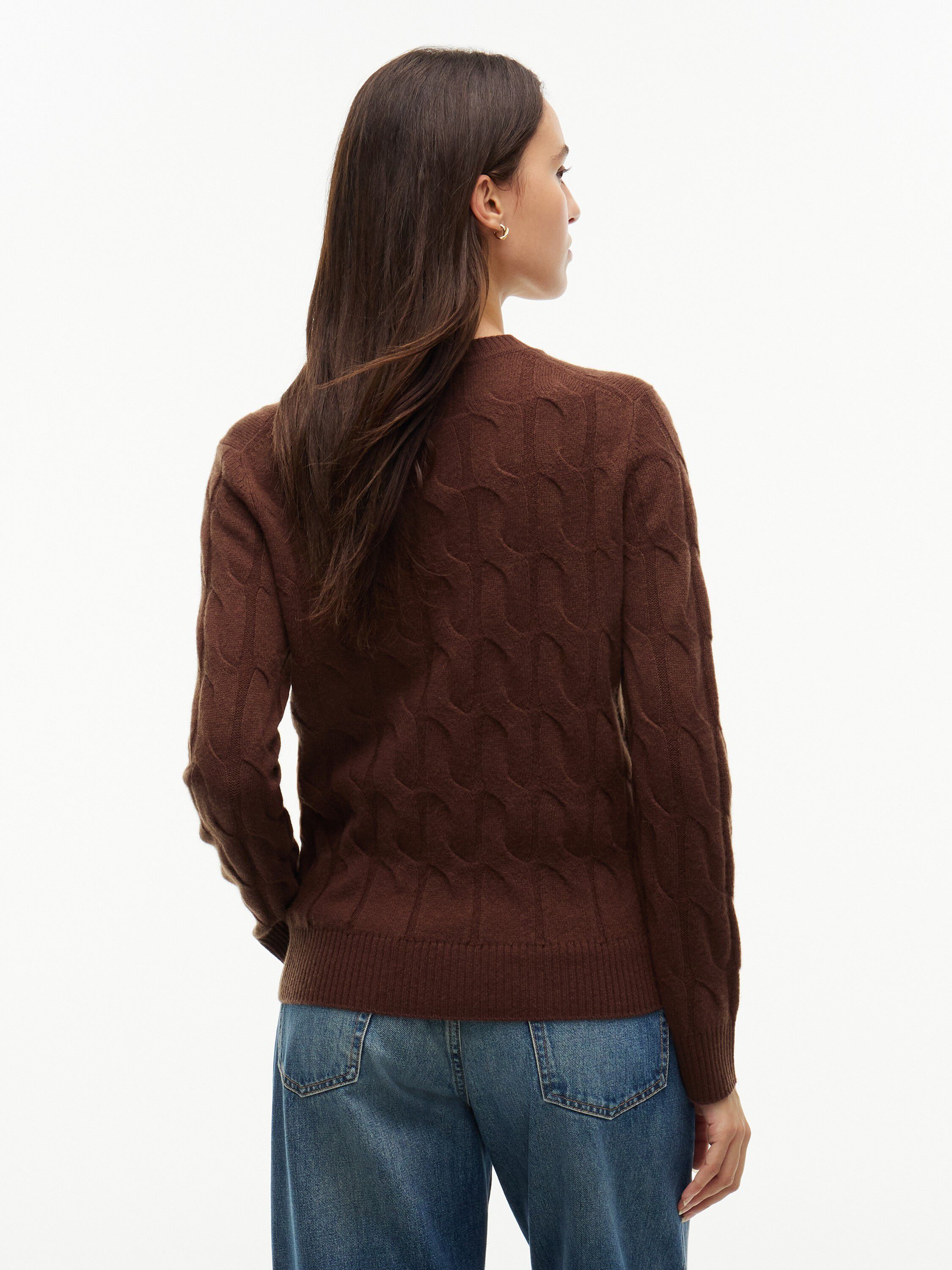 Pure Wool Chain Cable Knit Jumper