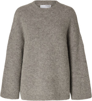 SLFGABELLA LS WOOL KNIT O-NECK CAMP