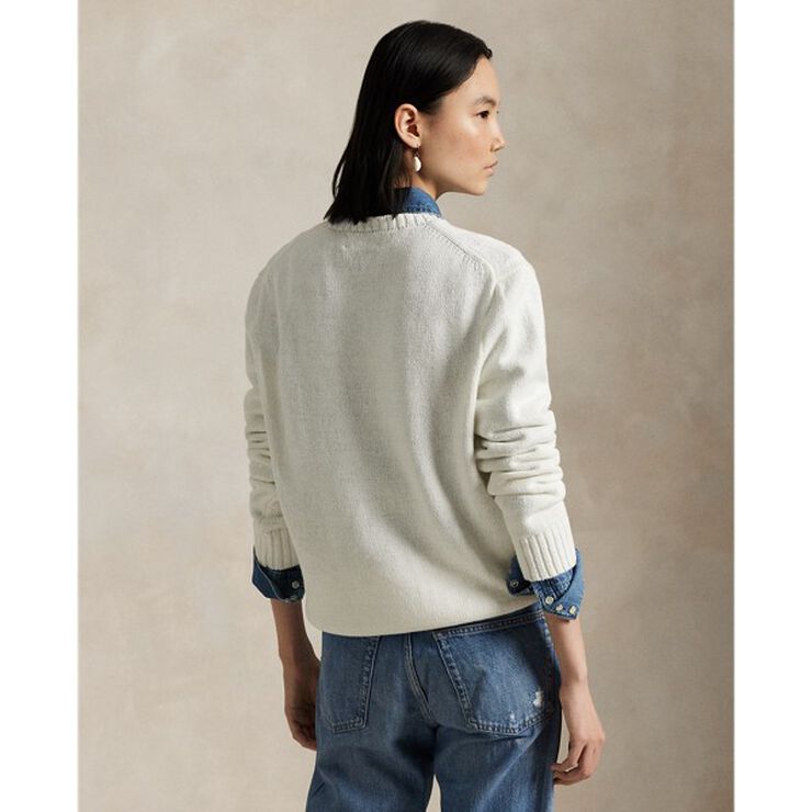 Polo Bear Linen-Cotton Sweater