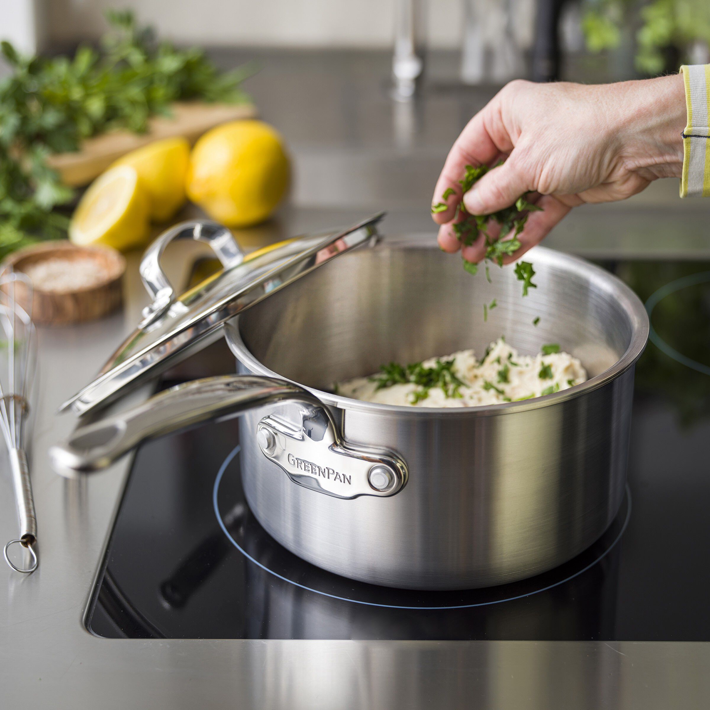 GreenPan Premiere 5PLY SS Saucepan 16cm/1,5L