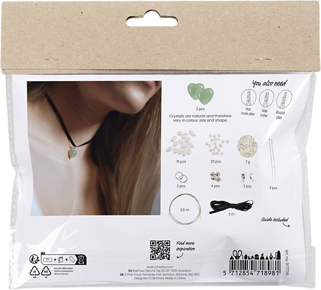 Mini DIY Kit Smykker, Aventurin hjerte