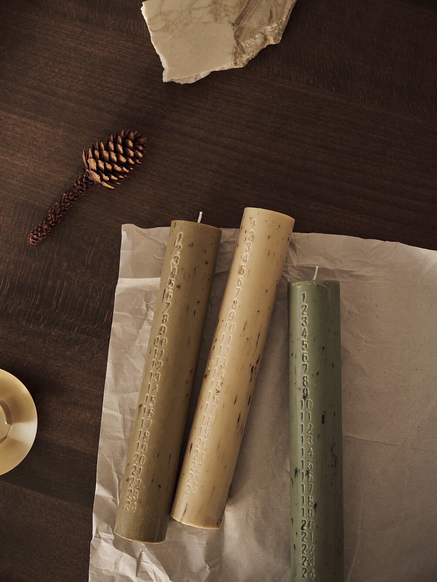 Mura Advent Candle - Artichoke Green