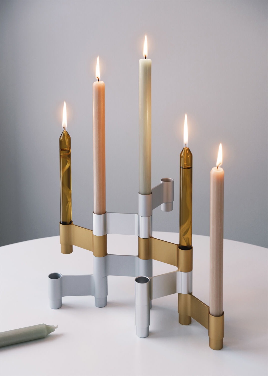 LINK, CANDLE HOLDER, POLISHED ALUMINIUM, 11060P
