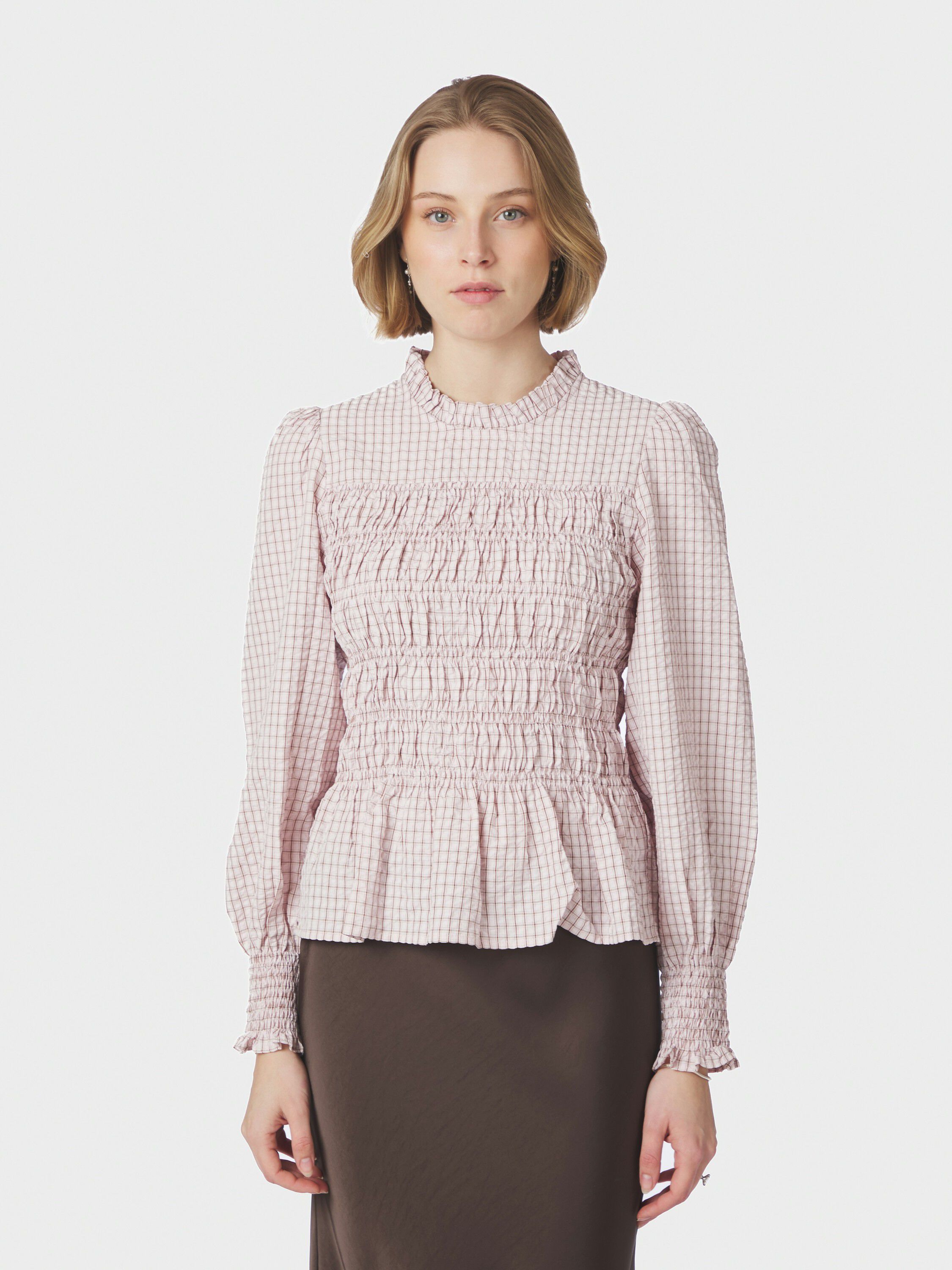 Possa Mini Check Blouse