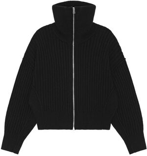 Zip Merino Wool Cardigan