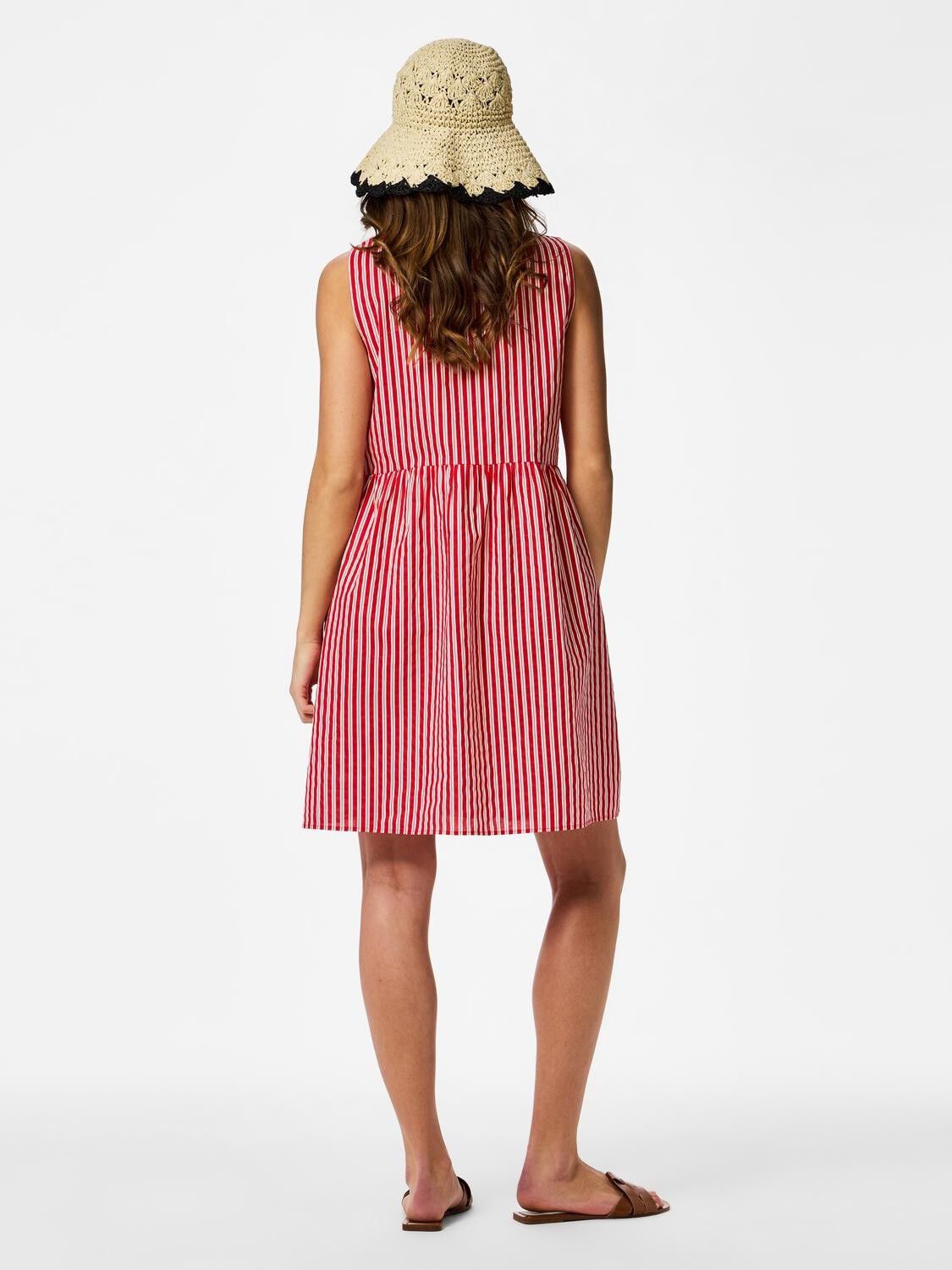 PCJOLLY SL TIE SHORT DRESS WVN NOOS