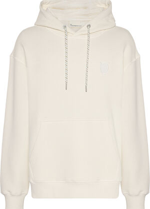 Loose fit hood kangaroo pocket sweat with embroidery at ches