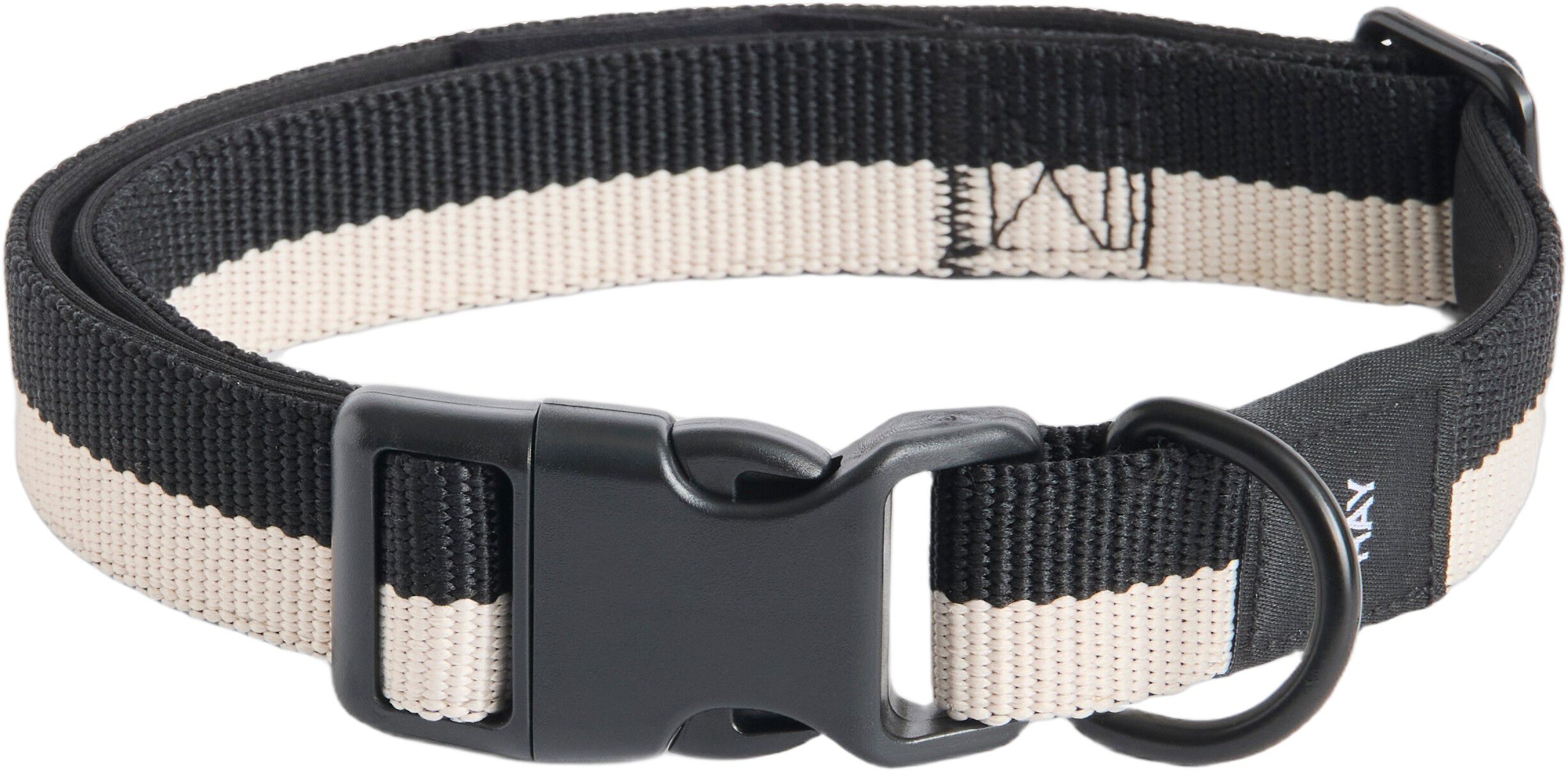 HAY Dogs Collar Flat-M/L-Black, whi