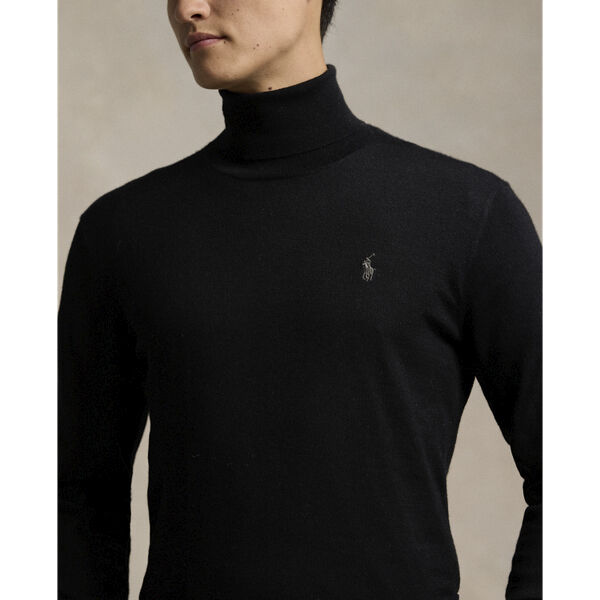 Washable Wool Turtleneck Sweater