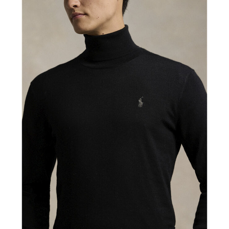 Washable Wool Turtleneck Sweater