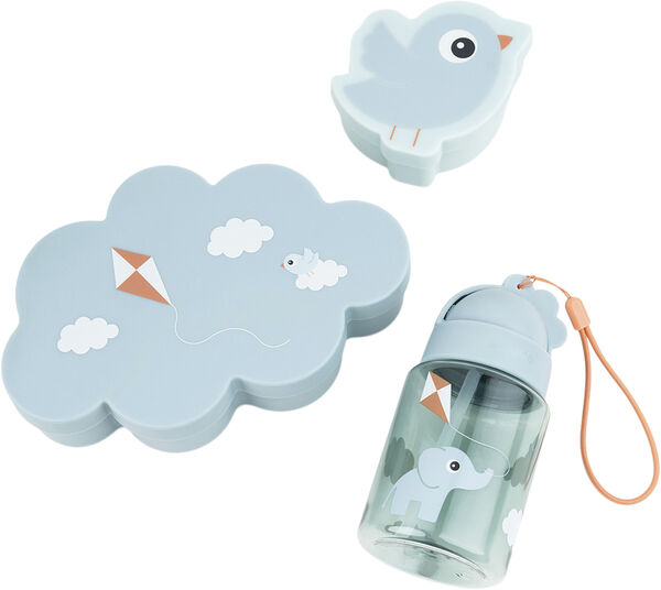 Snack & madkasse m/drikkedunk Playground Blå