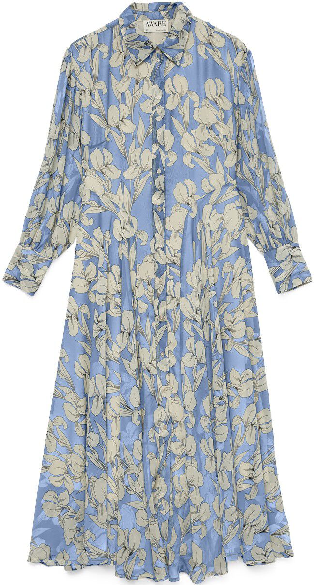 AWAUBRIE LS ANKLE SHIRT DRESS