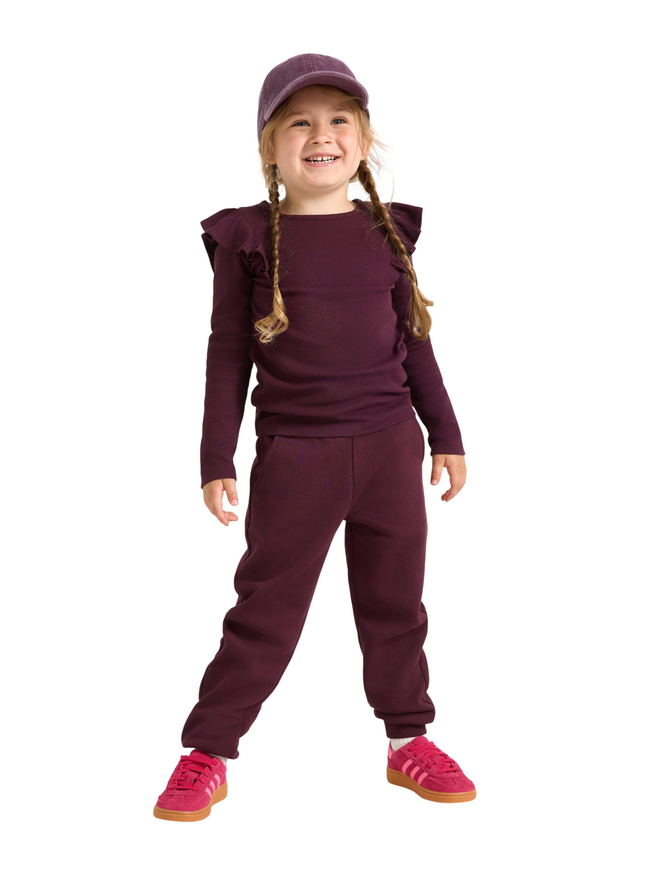 Long-sleeved top in ribbed cotton j