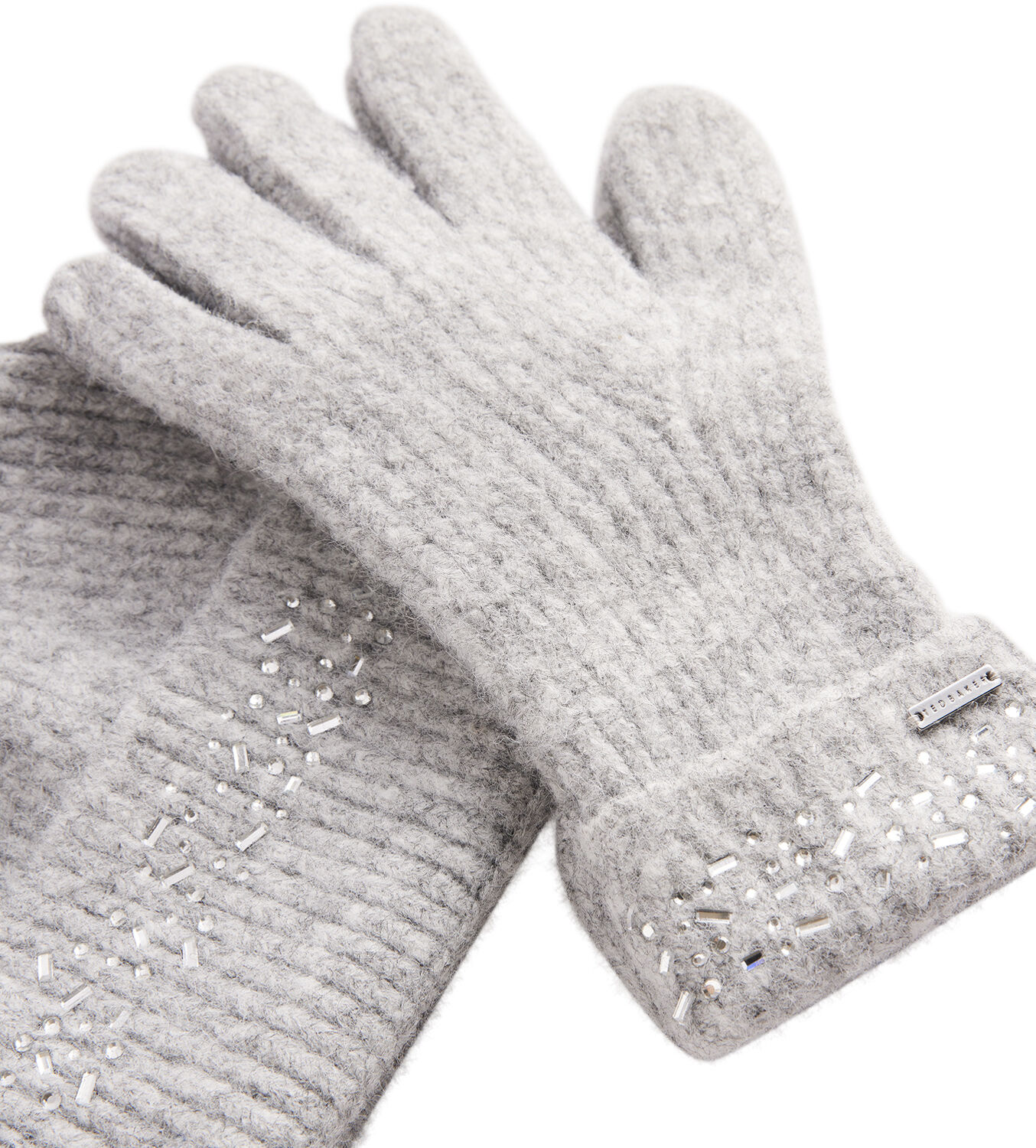 KERIIS Rhinestone Knitted Hat and G