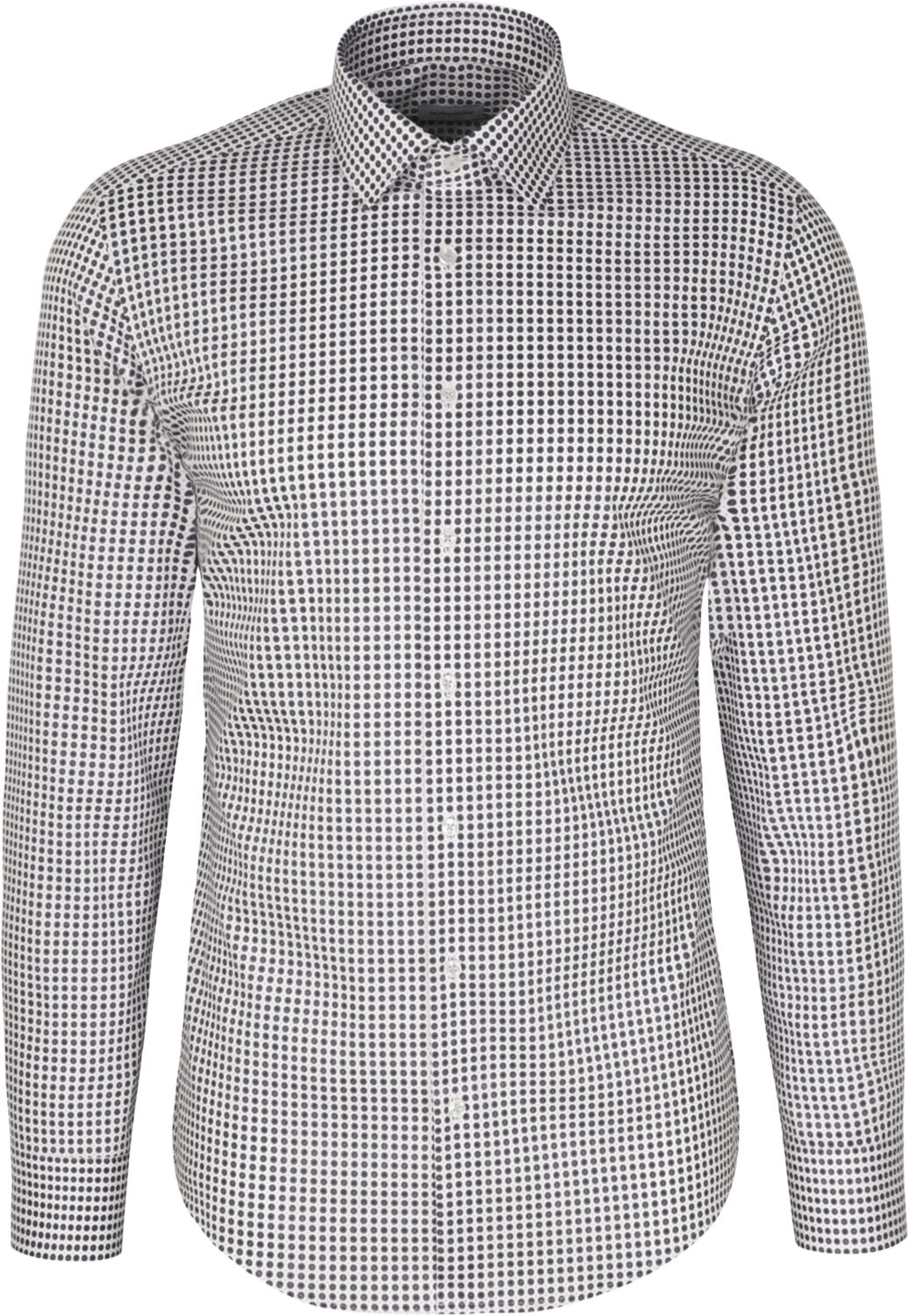 Performance shirt Slim Long sleeve Kent-Collar Print