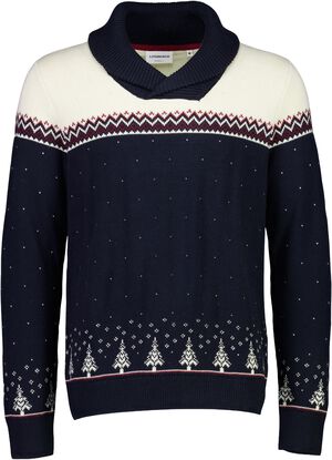 Xmas shawl collar knit