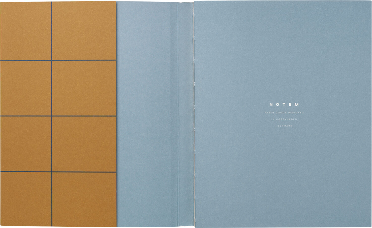 Medium notesbog med syet ryg, Okker