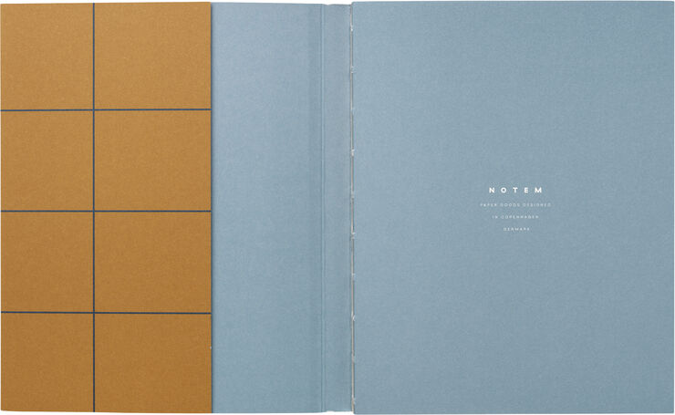 Medium notesbog med syet ryg, Okker