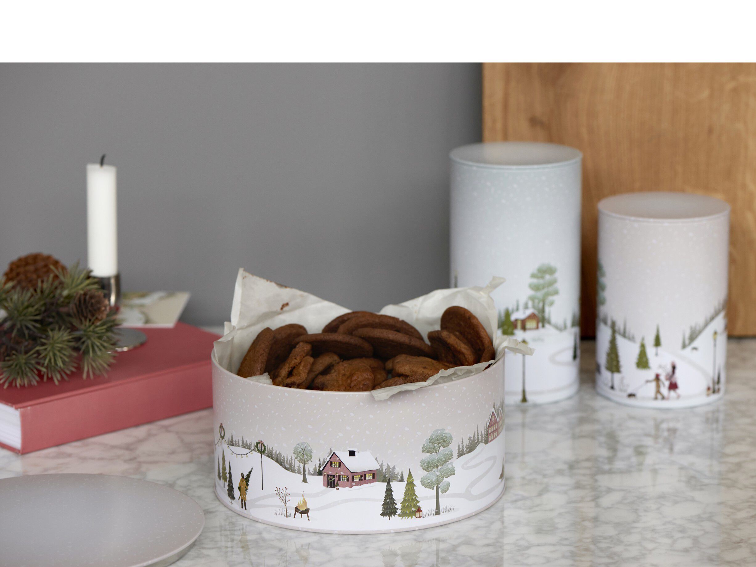 Kaged&aring;se Vinter 10 x 18,5 cm Arctic Ice Metal