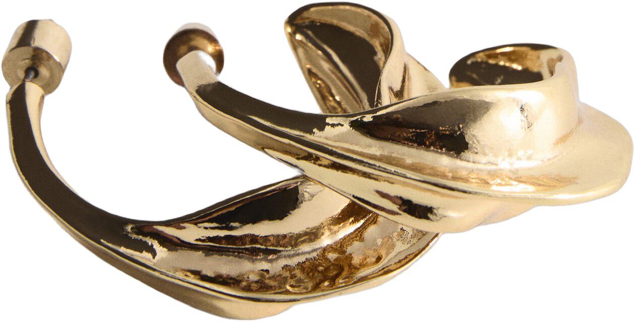 Embossed hoop earrings