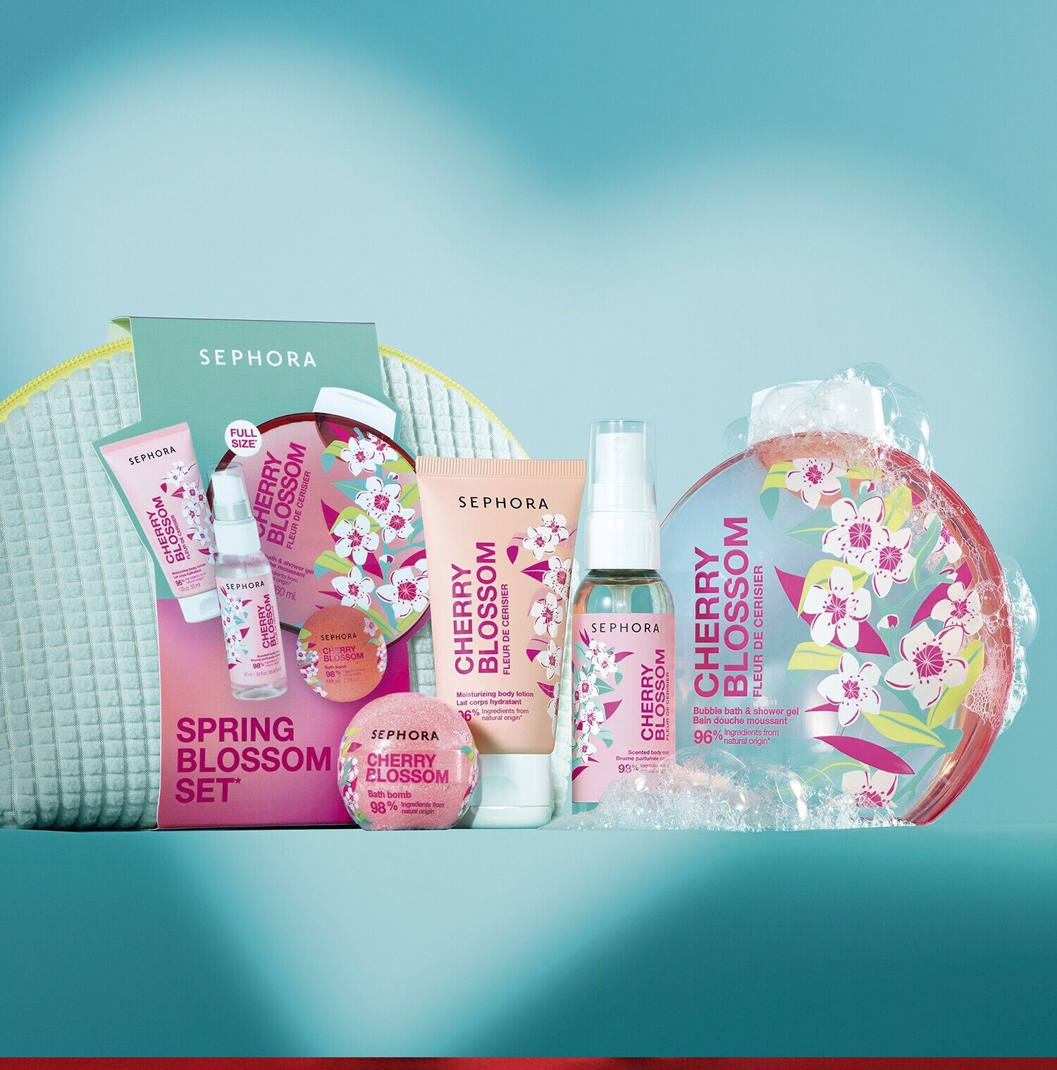 Gaves&aelig;t med kirseb&aelig;rblomster - Kropsplejes&aelig;t