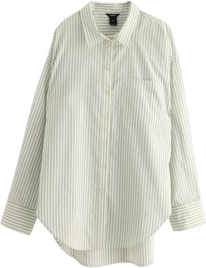 Oversized skjorte med lange ærmer