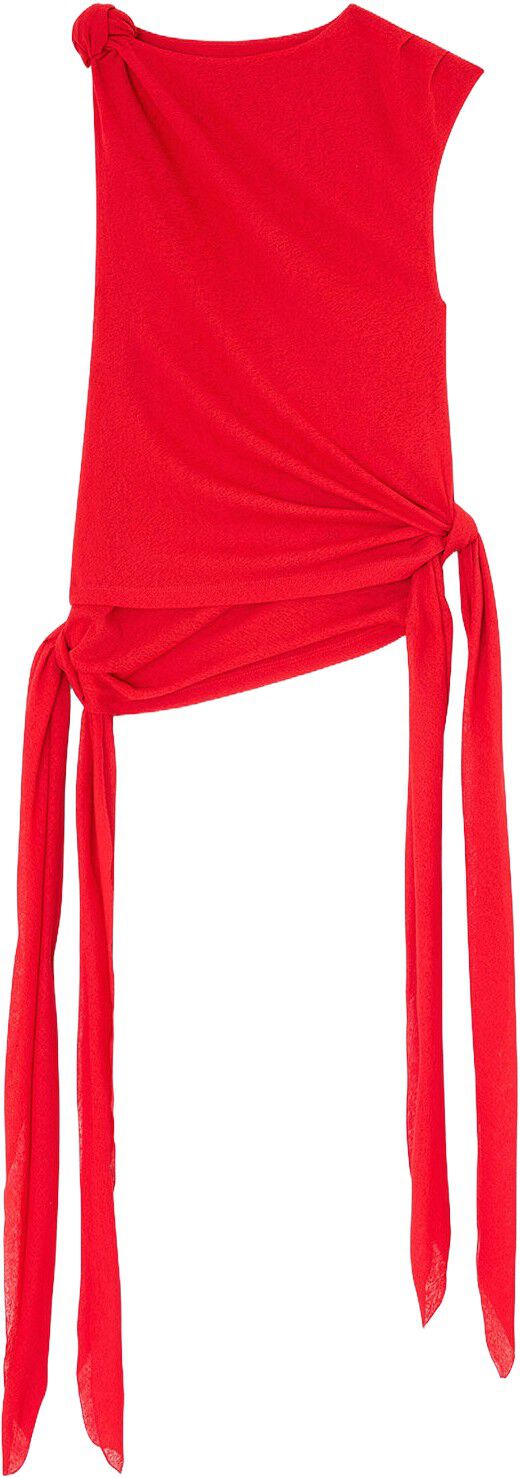 Marl Mesh Tie Knot Tank Top