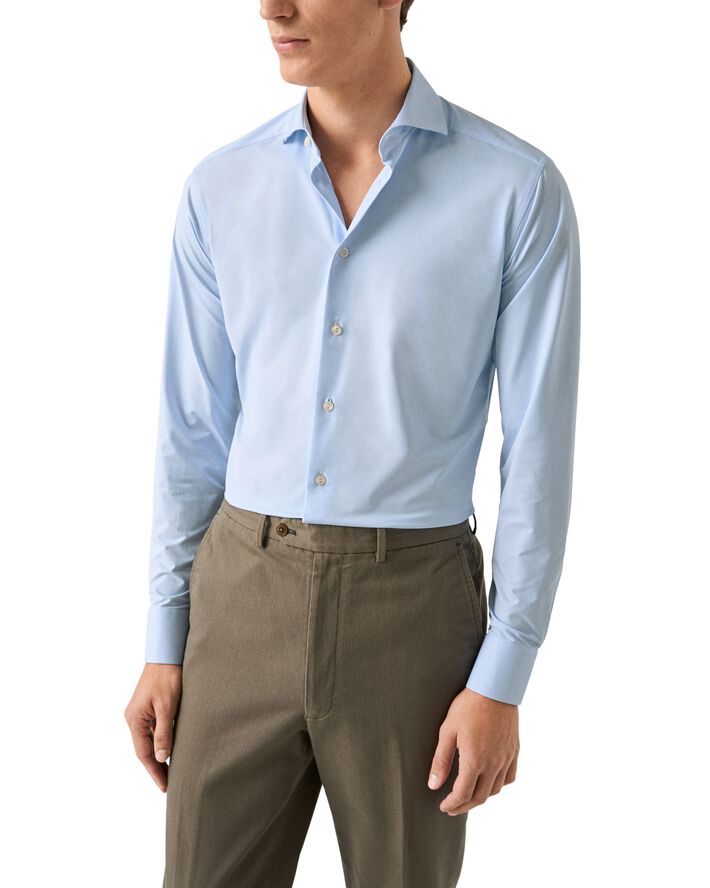 White Four-Way Stretch Shirt - Slim Fit
