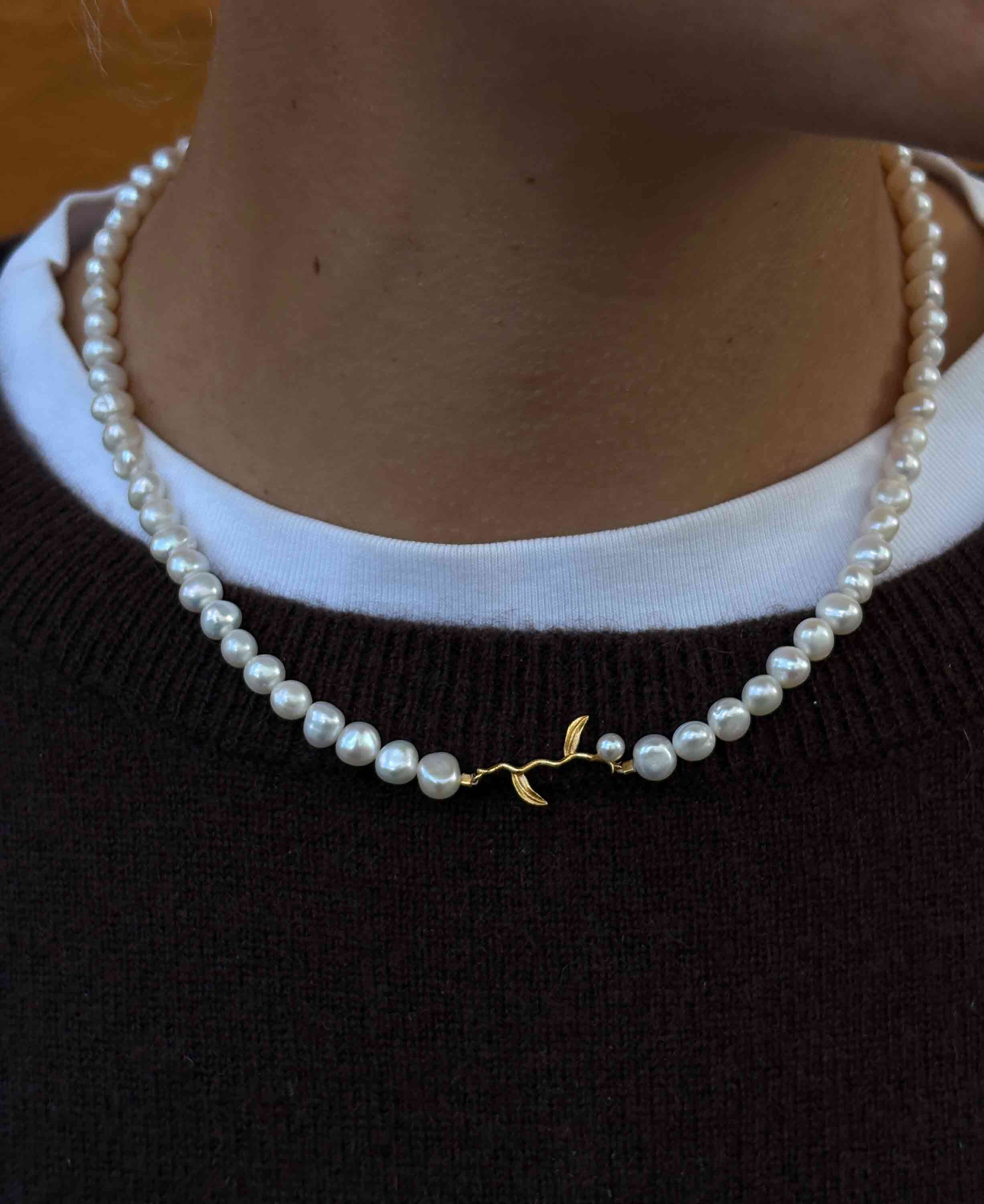 Marigold pearl halsk&aelig;de