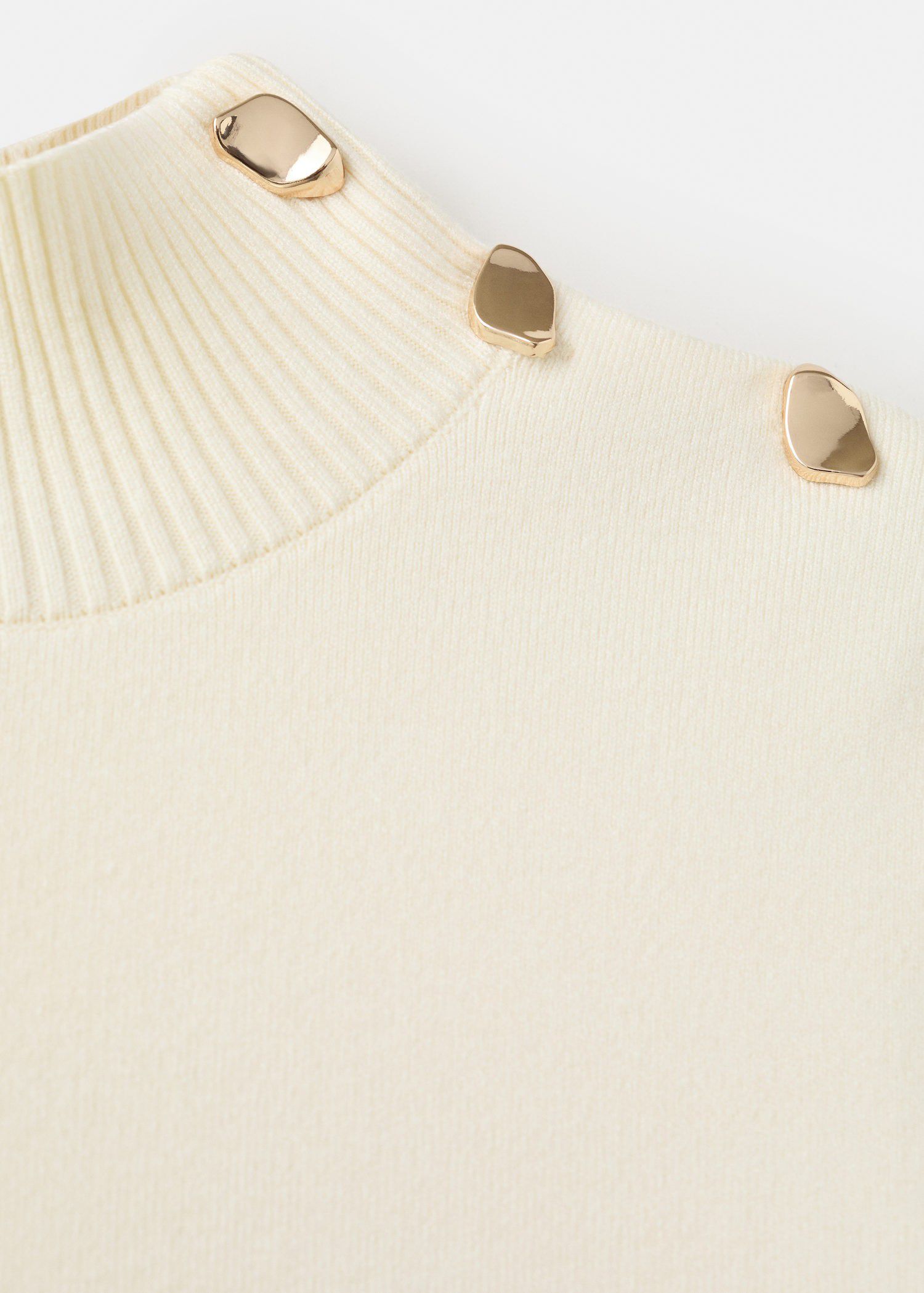 Perkins neck sweater with metallic